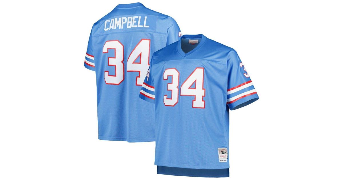 Mitchell & Ness Earl Campbell Light Blue Houston Oilers Big & Tall 1980