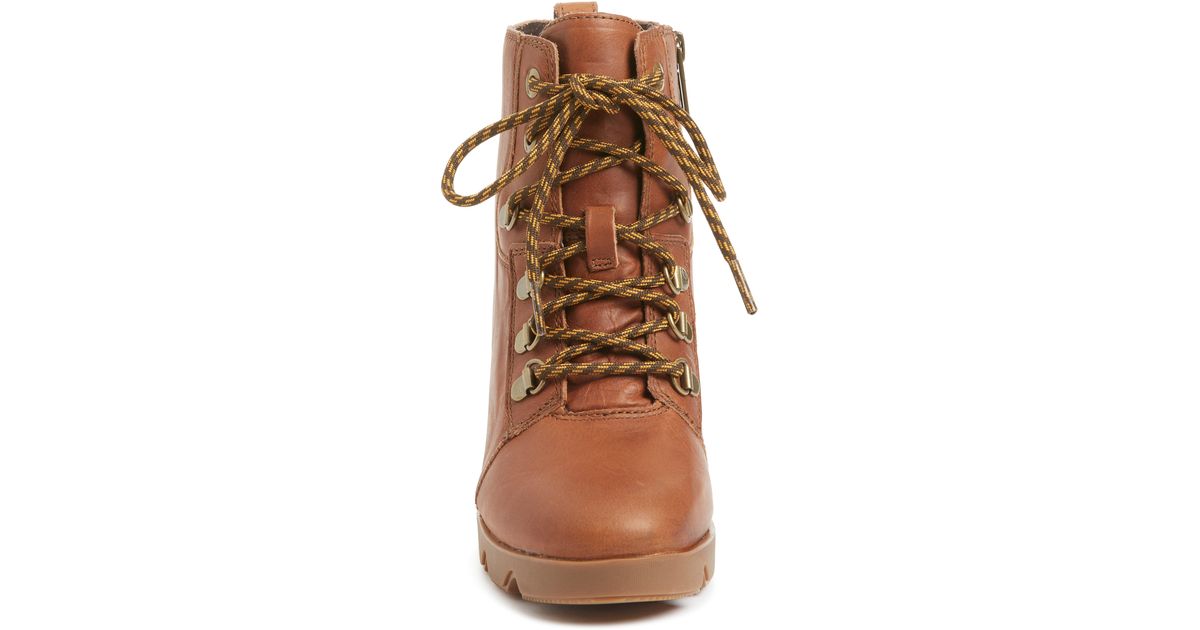 sorel lace up wedge boots