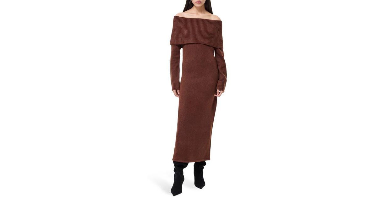 french connection off shoulder dress FRENCH CONNECTION Whisper Off-the-Shoulder Dress