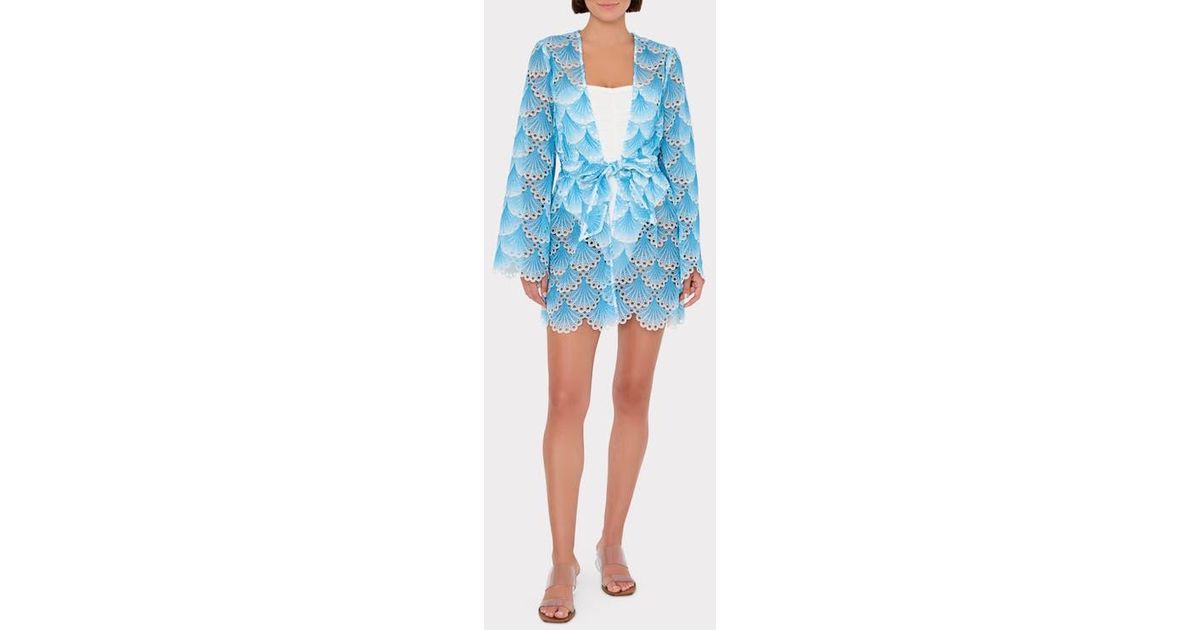 chinese dress ladies Milly Women's Kait Tile Lace Dress - Blue - Size 12 main image 1
