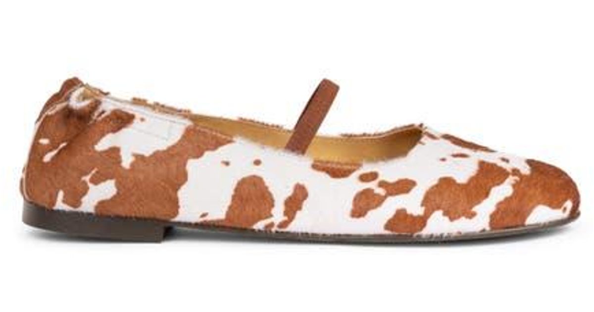 Penelope Chilvers Jazz Genuine Calf Hair Mary Jane Flat in White | Lyst