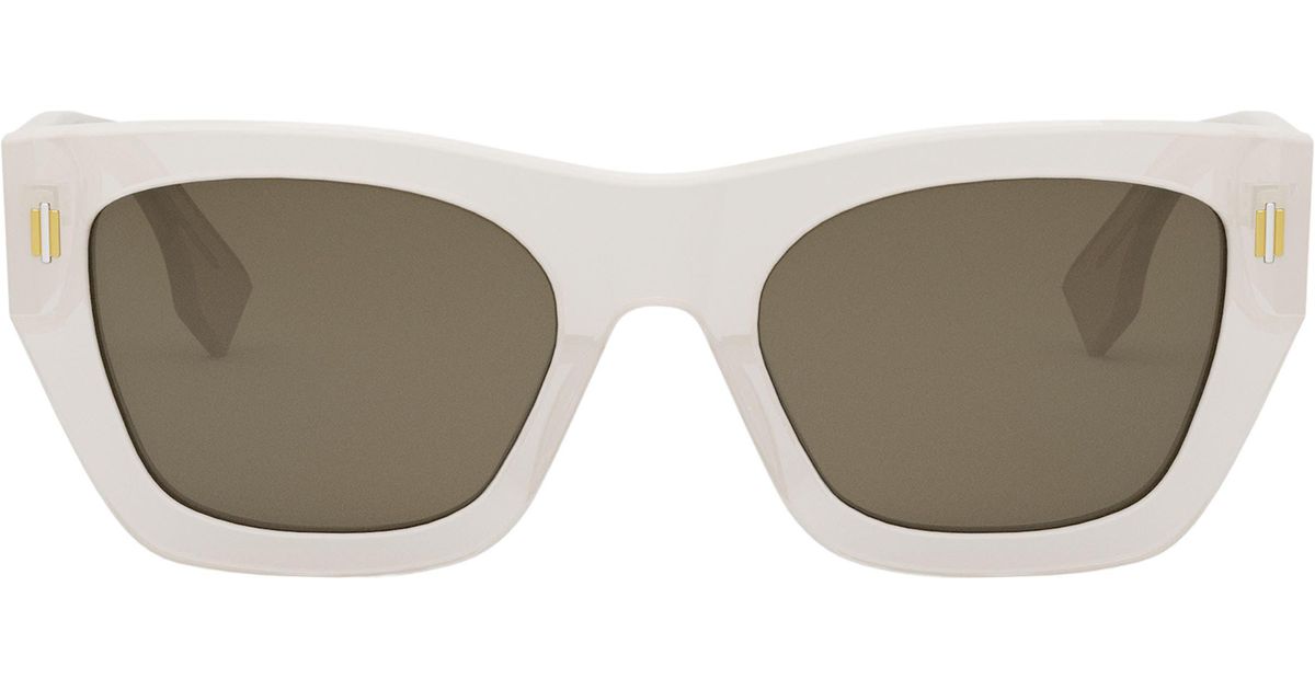 Fendi Roma Rectangular Sunglasses | Lyst