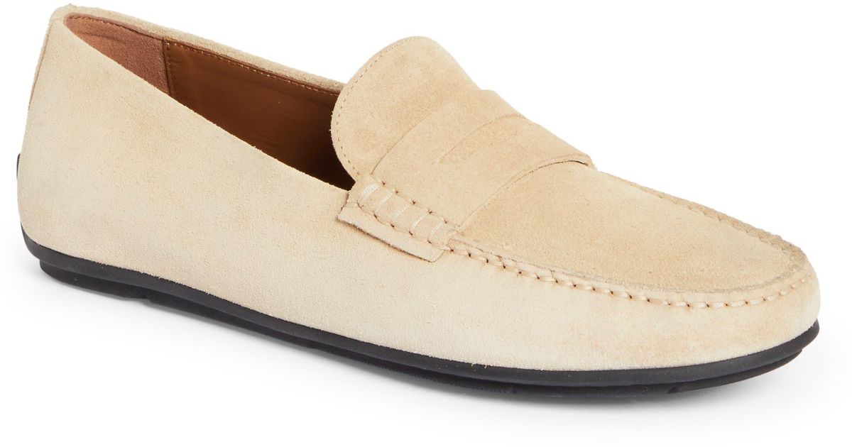 J.M. Weston Warning Driving Penny Loafer in Natural for Men | Lyst