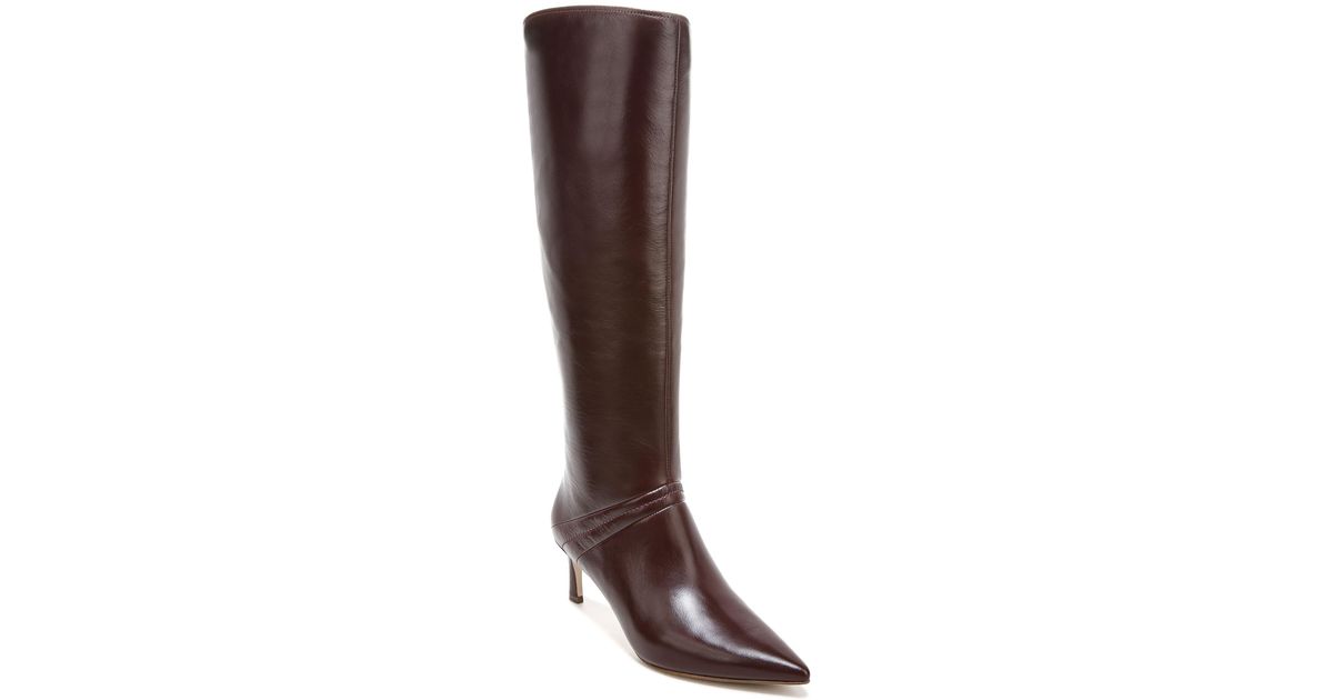 27 EDIT Naturalizer Falencia Knee High Pointed Toe Boot in Brown | Lyst