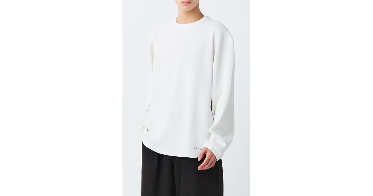 Snow Peak Dry Waffle Long Sleeve T-Shirt in White for Men | Lyst