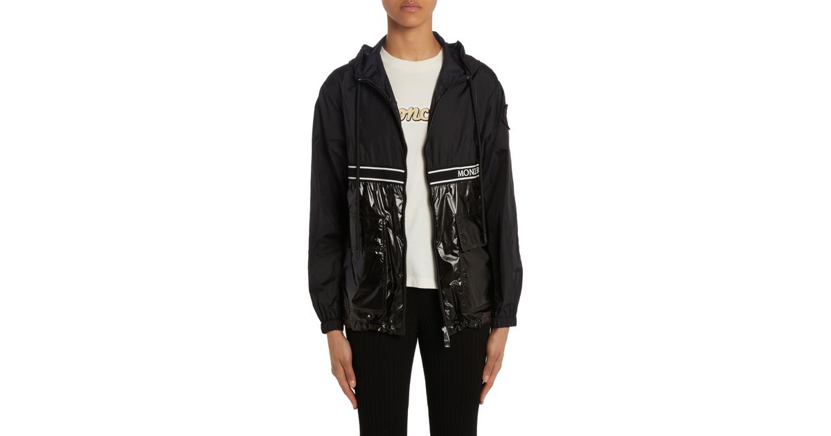 Moncler Komoe Mixed Media Hooded Jacket in Black Lyst