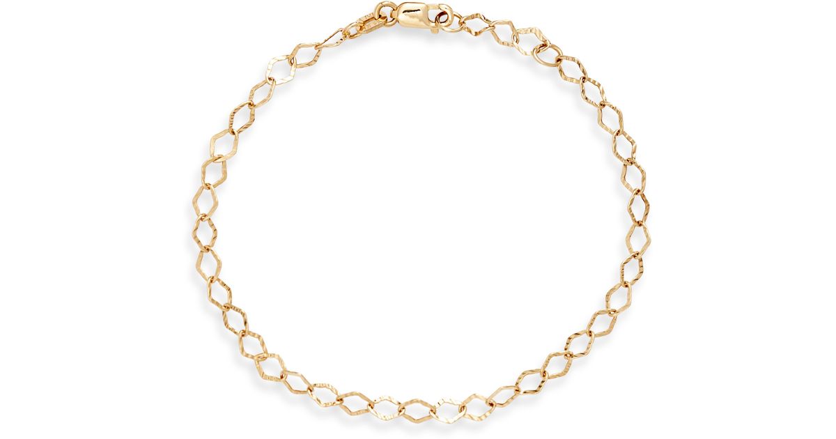 gold open link chain bracelet