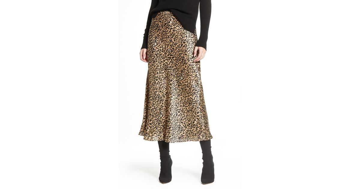 leopard midi slip skirt french connection