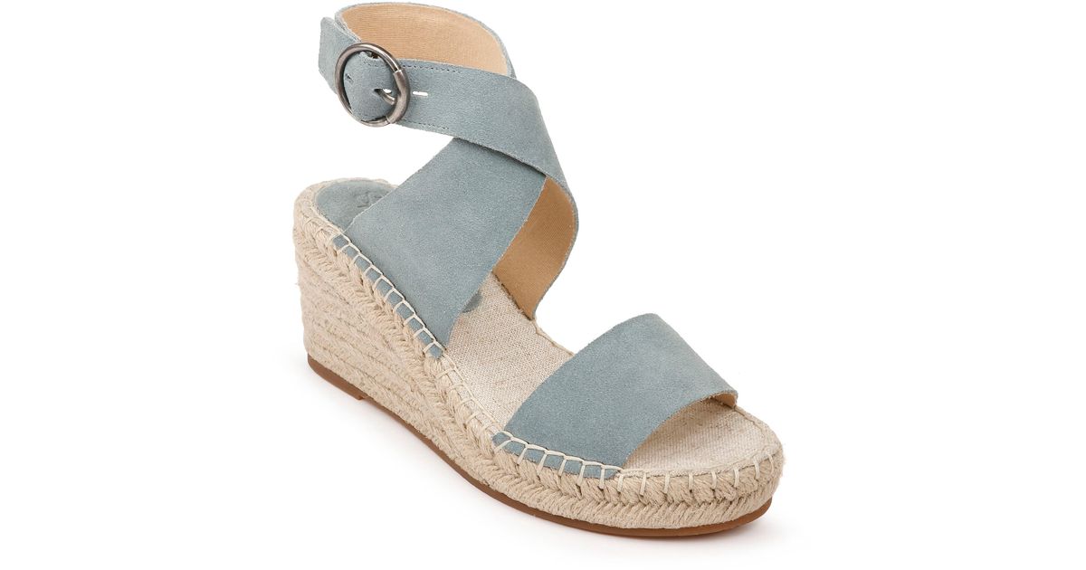 blue wedge espadrille shoes
