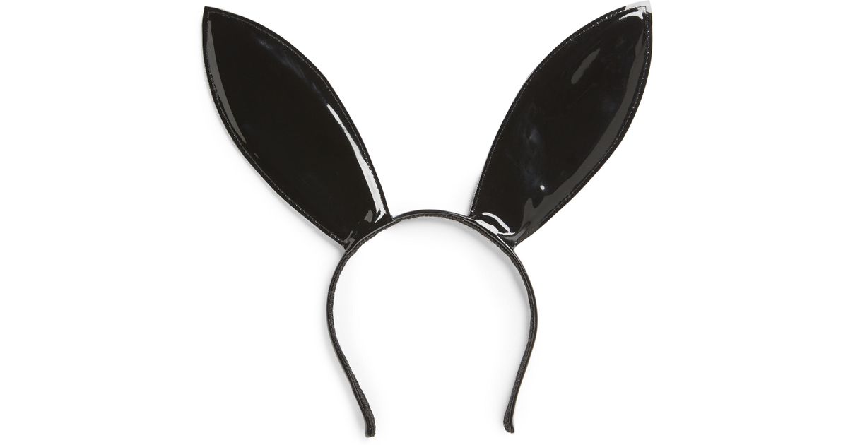 black rabbit ears headband