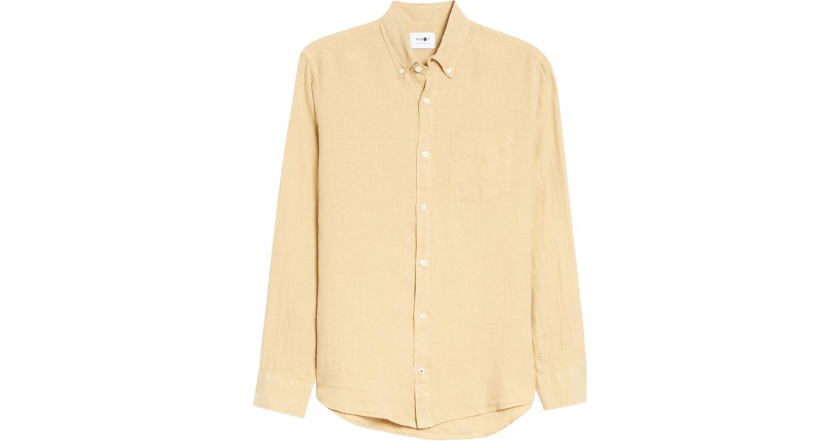 Nn07 Levon 5706 Slim Fit Linen Button Down Shirt In Natural For Men Lyst Nn07 Levon 5706 Slim Fit Linen Button Down Shirt In Natural For Men Lyst
