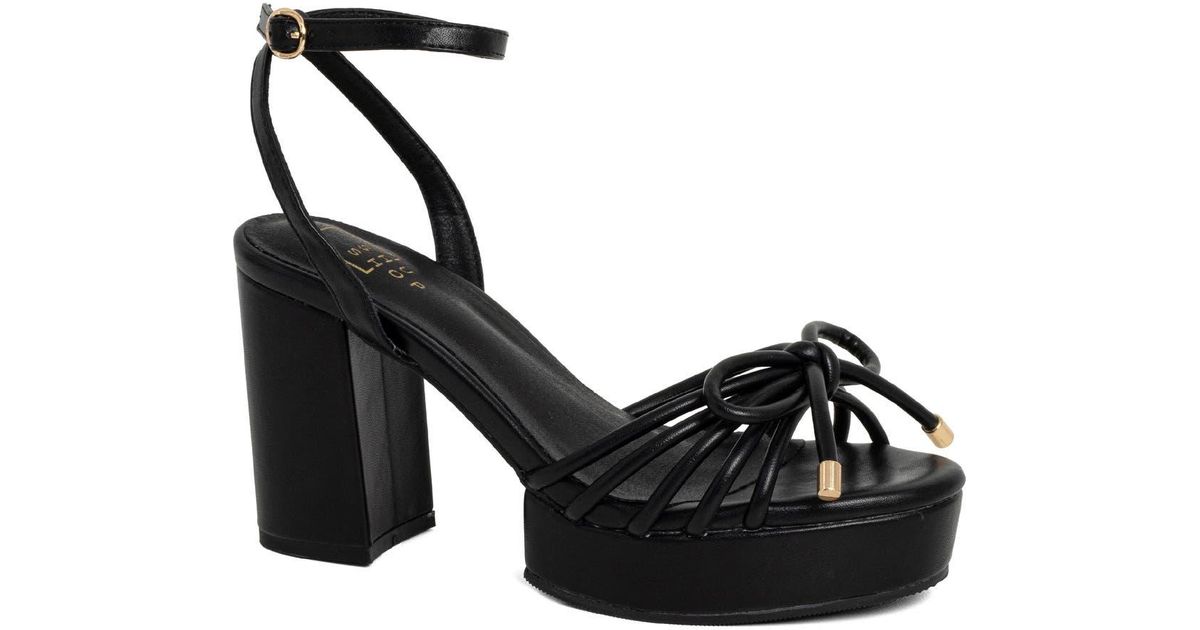 Shu Shop Edith Ankle Strap Platform Sandal in Black | Lyst