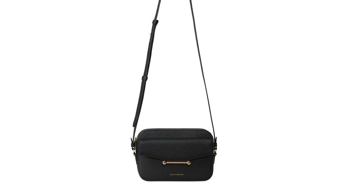 Strathberry Mosaic Leather Crossbody Camera Bag in Black Lyst