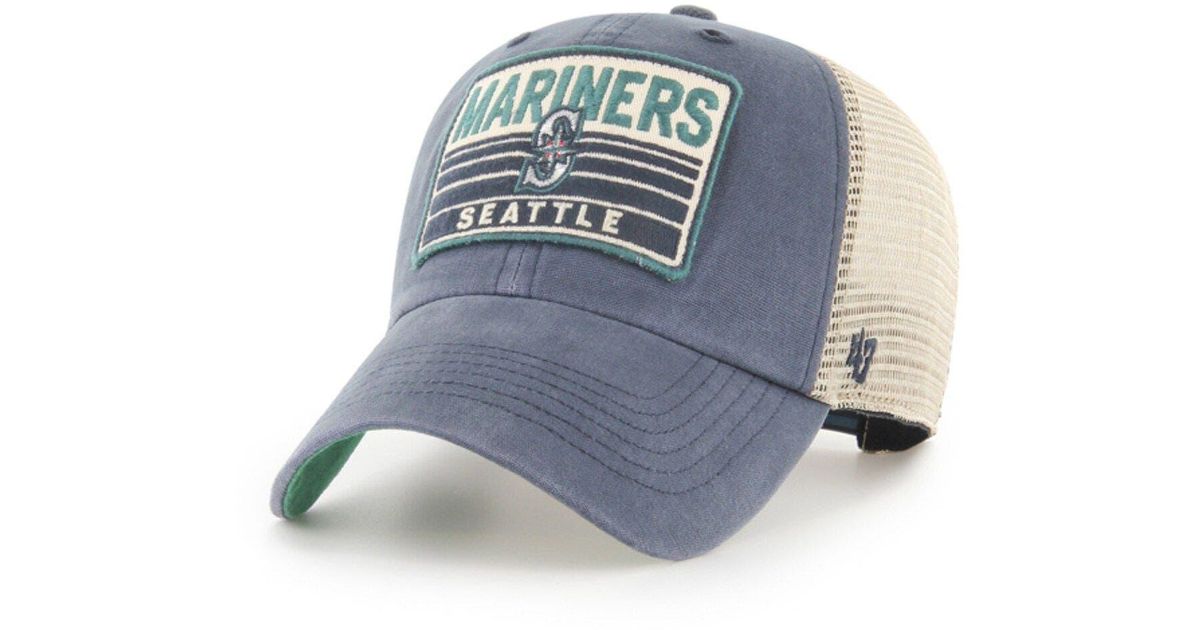 '47 Seattle Mariners Four Stroke Clean Up Trucker Snapback Hat At