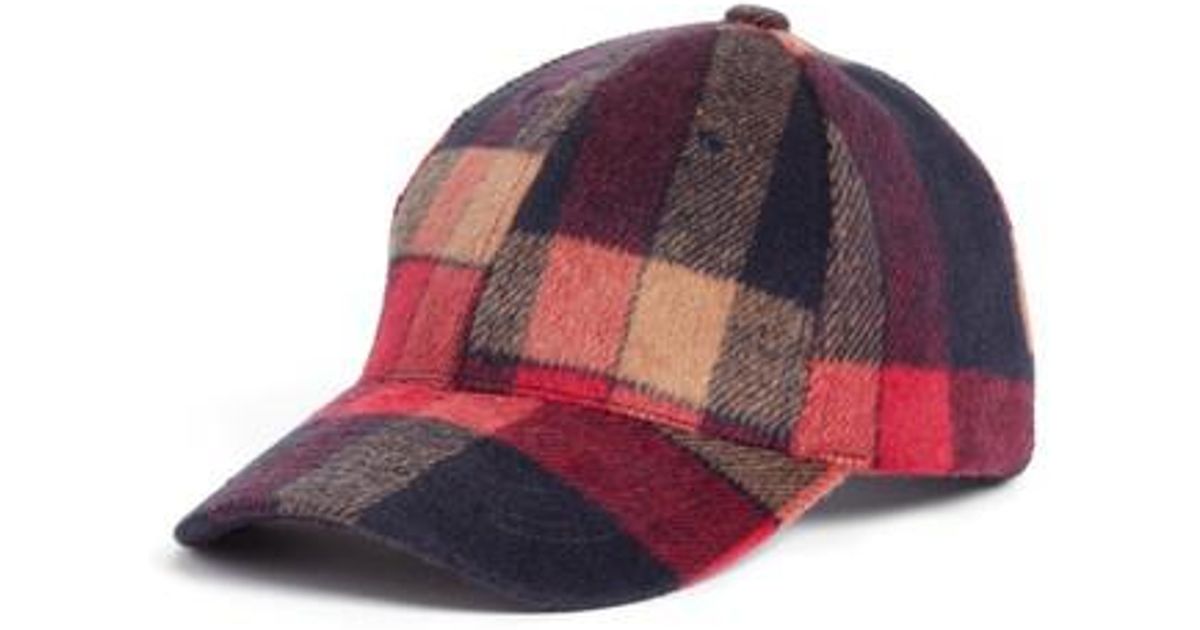 flannel baseball cap