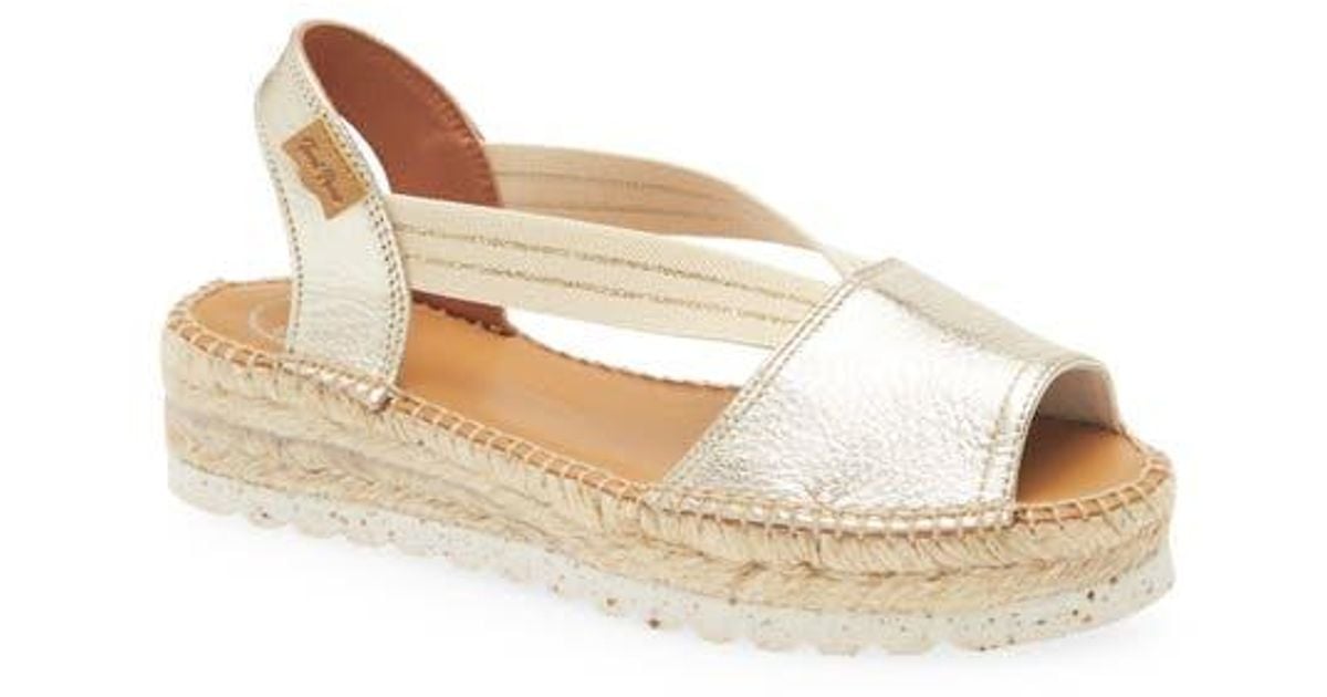 Espadrille Femme Toni Pons ESTEL-BI - Semelle Liège, Talon 4cm, élastiques Latéraux, Couleur Imprimée