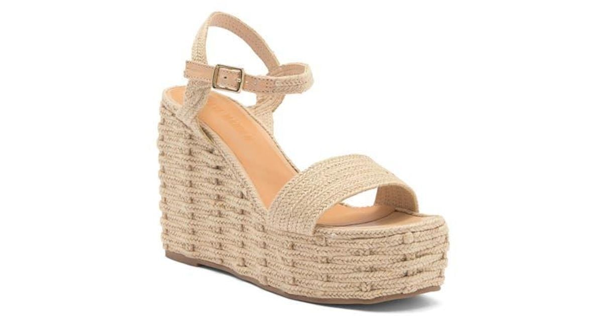 Steve Madden Pinky Espadrille Platform Wedge Sandal in Natural | Lyst
