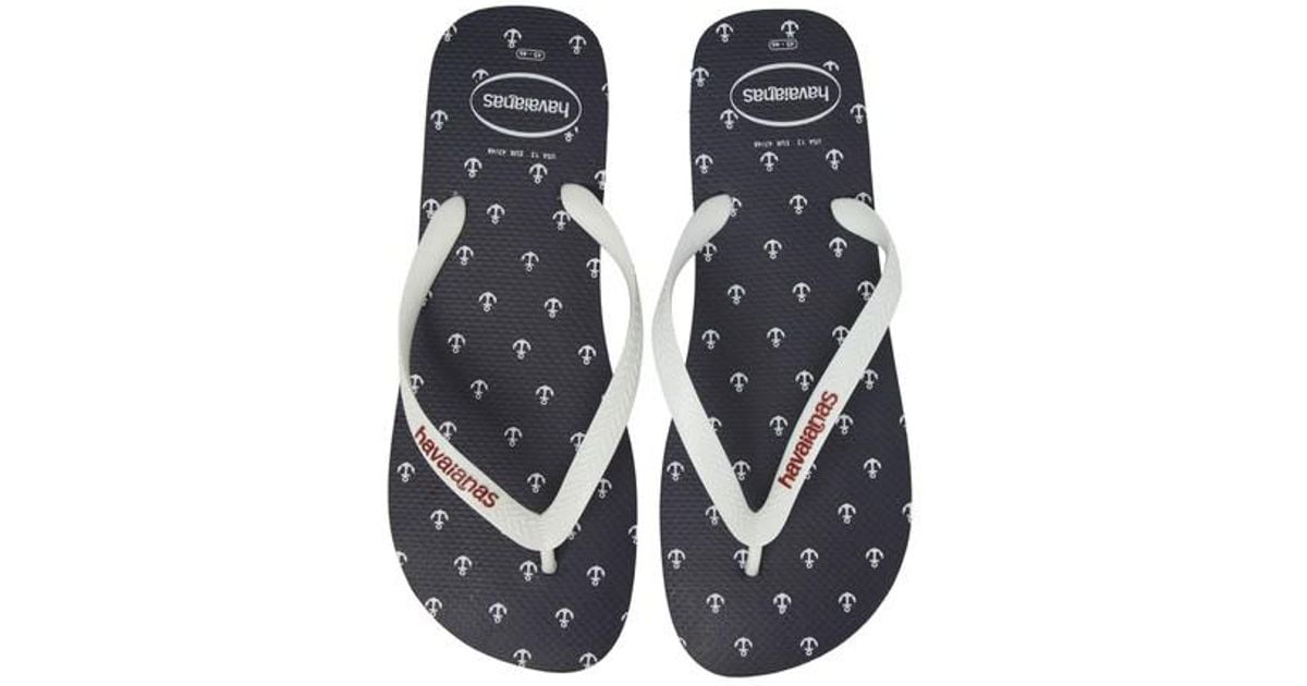 havaianas nautical blue