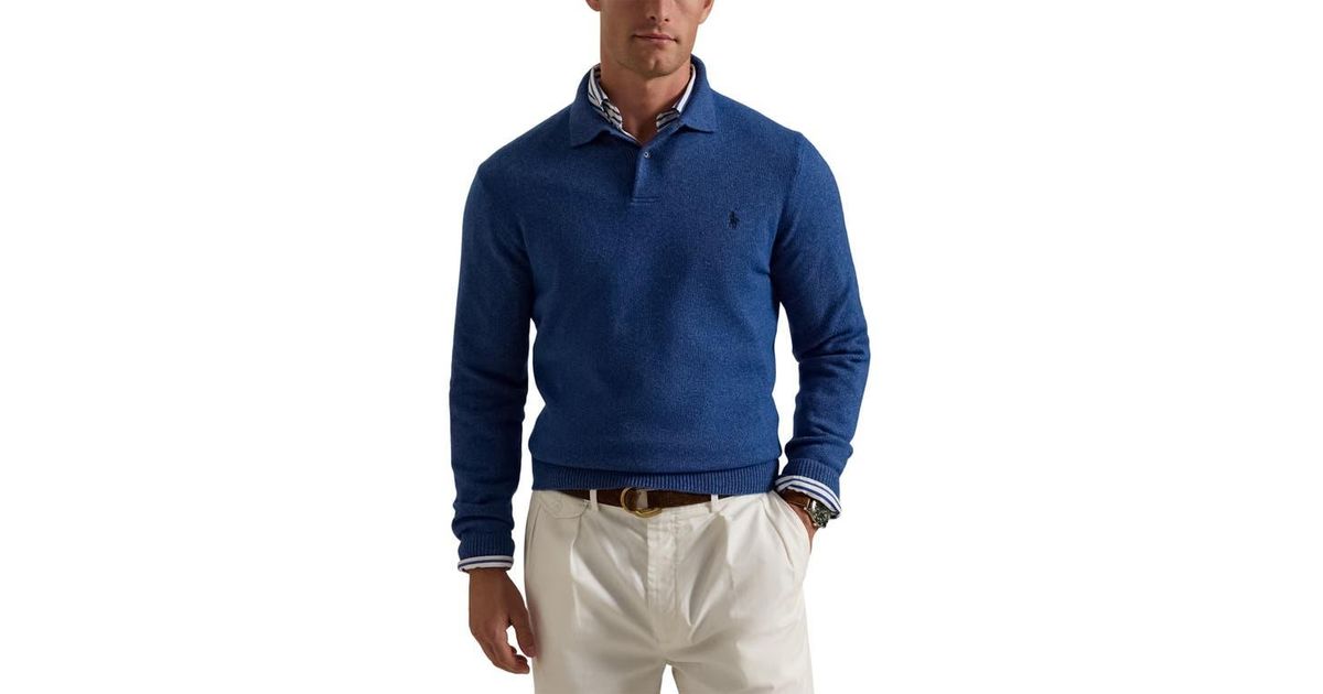 Long-sleeved Polo Sweater