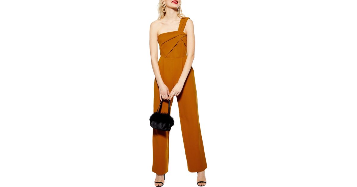topshop one shoulder jumpsuit