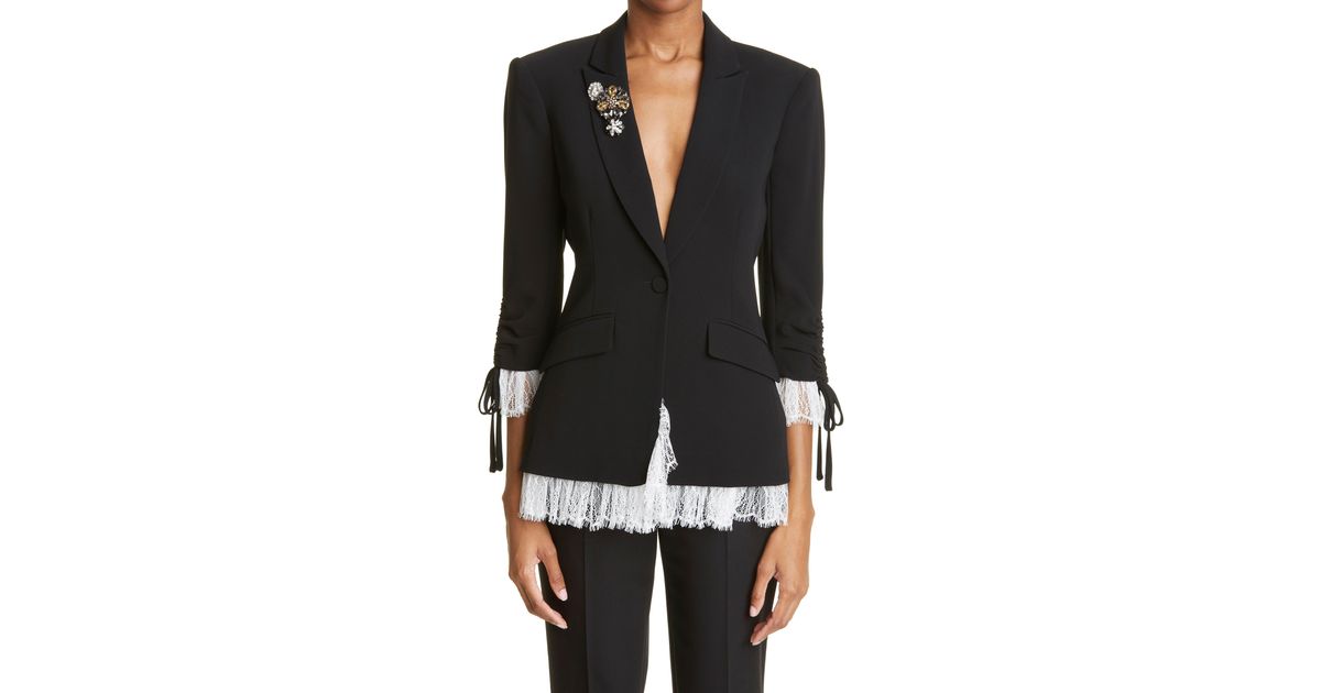 Lace Trim Blazer main image 1