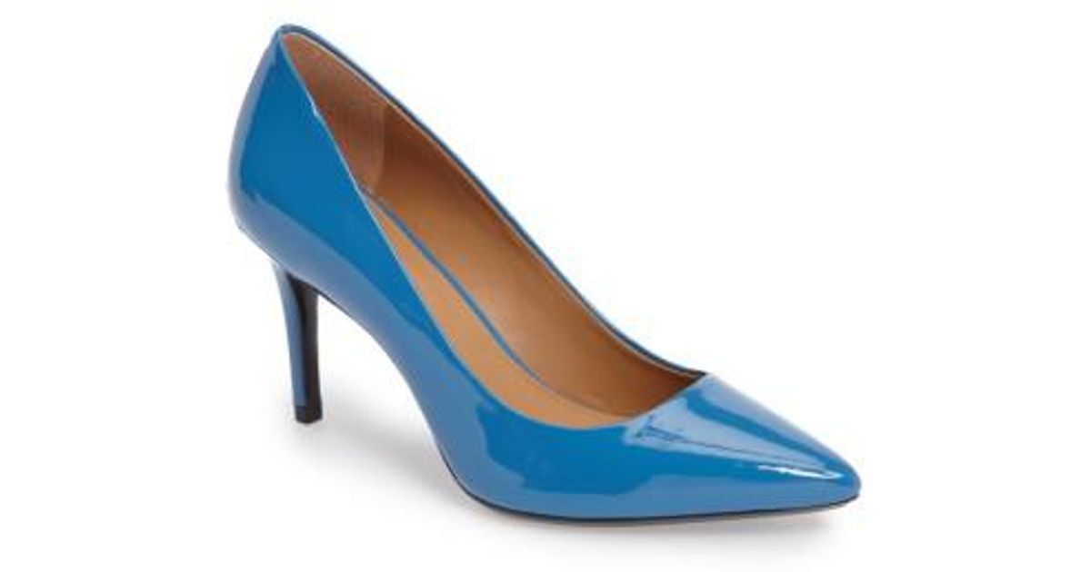 calvin klein gayle patent pumps