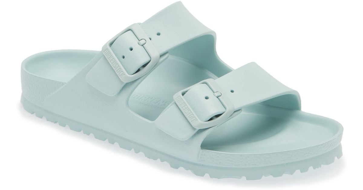 soft footbed light blue waterproof birkenstocks