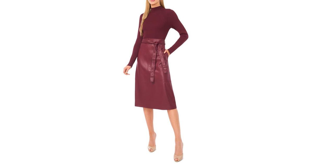 ted baker red long sleeve dress Zadi Mix Media Long Sleeve Dress (Women)