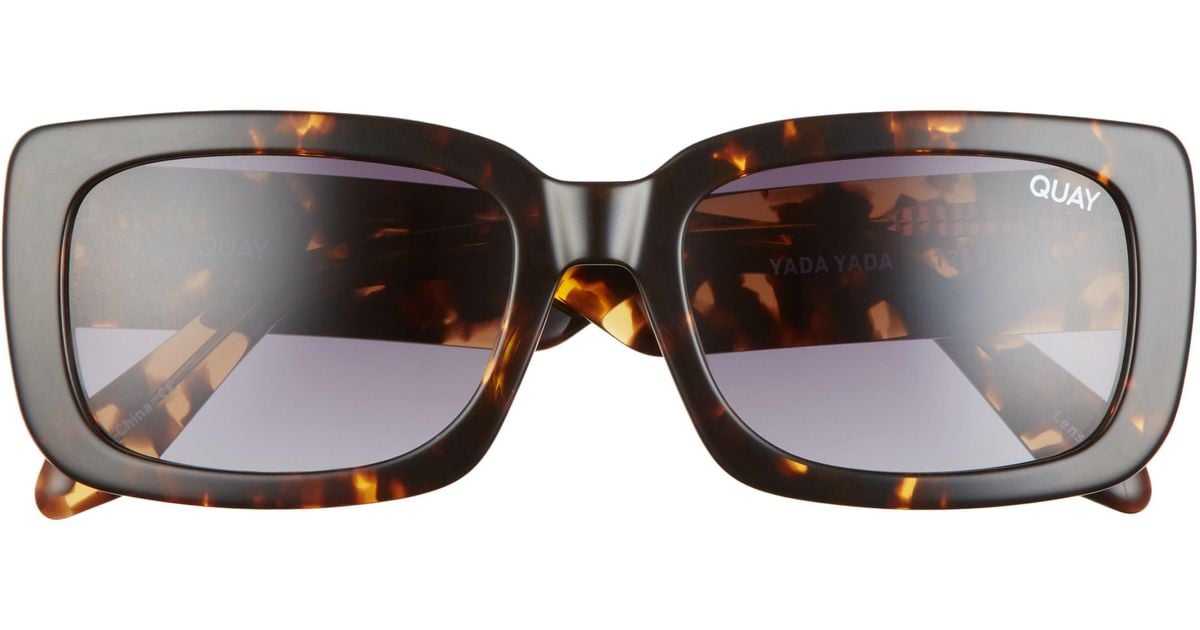 Quay Yada Yada 47mm Rectangle Sunglasses for Men Lyst