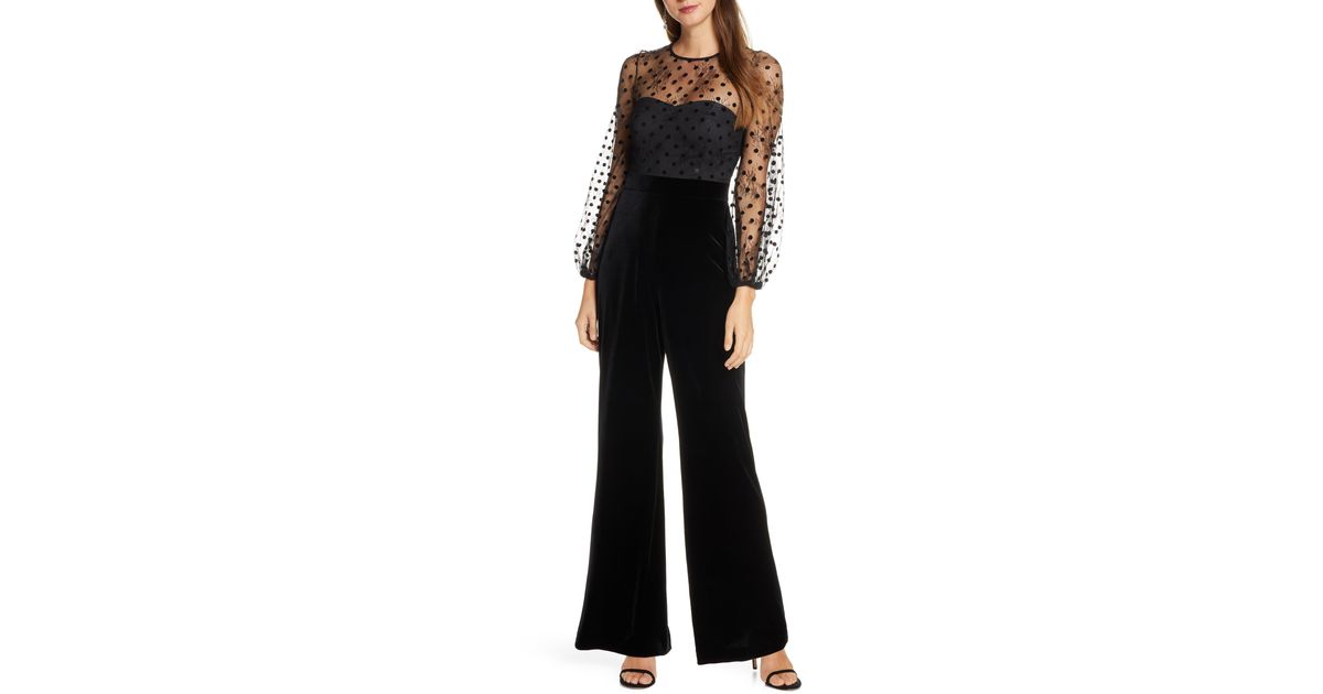 eliza j velvet jumpsuit