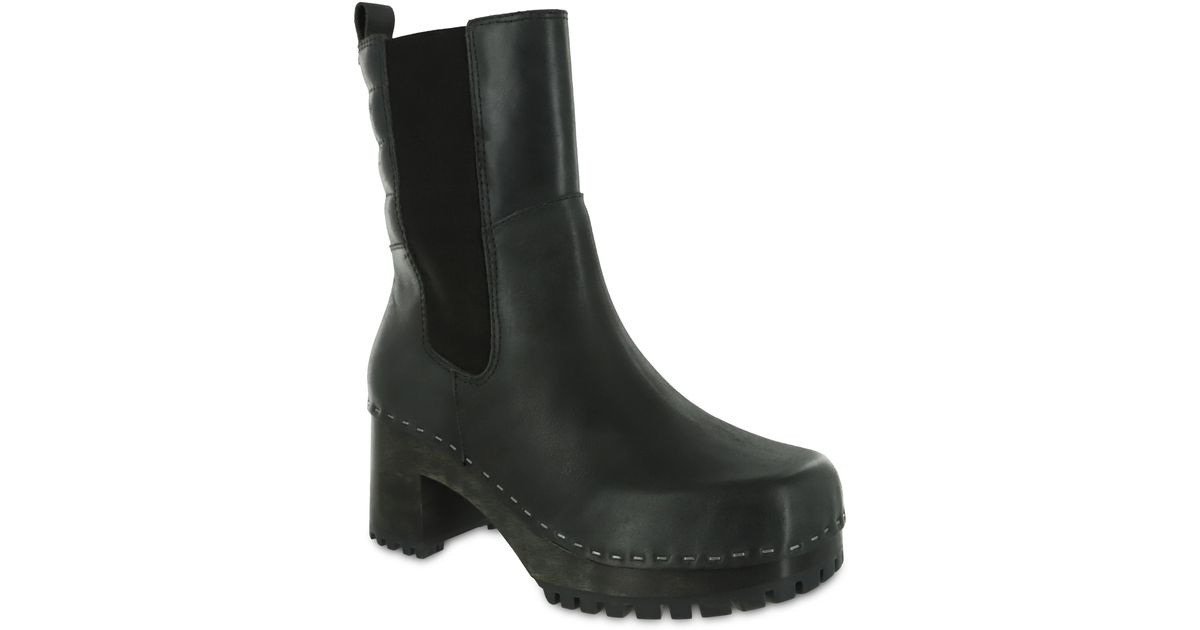 MIA Justina Clog Platform Chelsea Boot in Black | Lyst