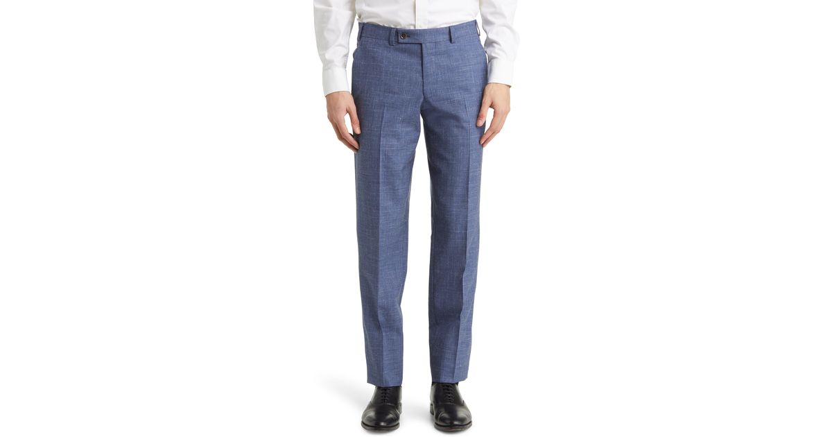 Ted Baker Jerome Soft Constructed Wool Blend Tapered Dress Pants in