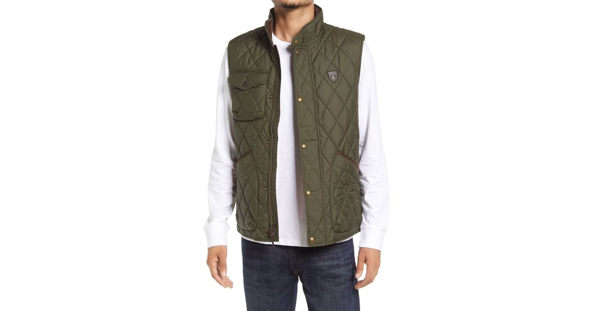 Polo Ralph Lauren Beaton Water Repellent Quilted Vest in Green for Men
