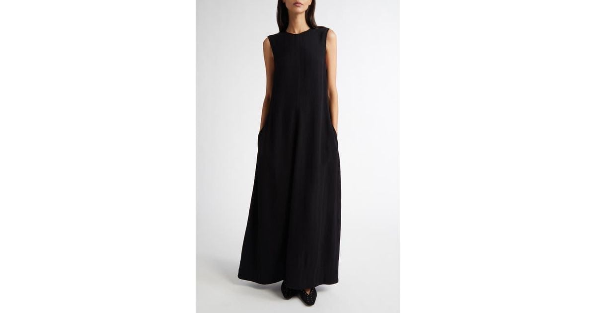toteme a line dress Toteme Woven Stripe Dress in Ecru – Hampden Clothing main image 0