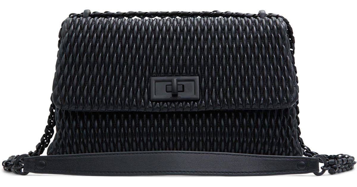 ALDO Eloyse Quilted Faux Leather Convertible Crossbody Bag in Black Lyst
