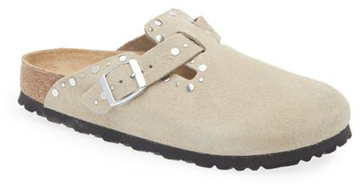 Birkenstock Boston Rivets Clog in White | Lyst
