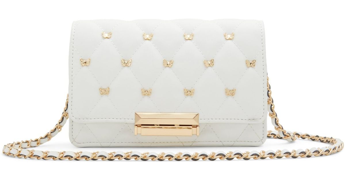 ALDO Alby Quilted Crossbody Bag in White | Lyst