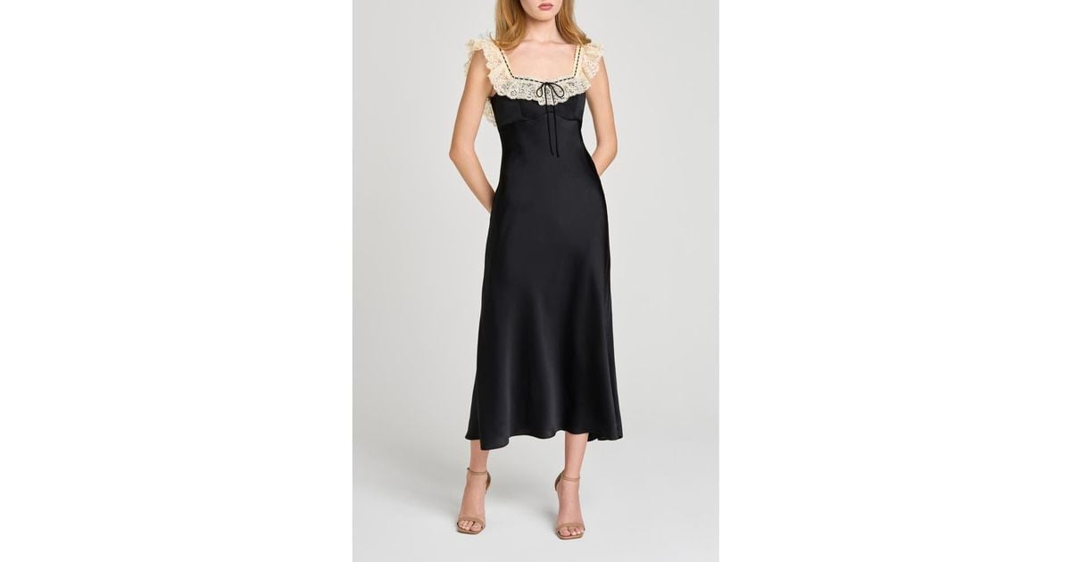 chinese dress ladies Alva Lace Trim Mini Dress