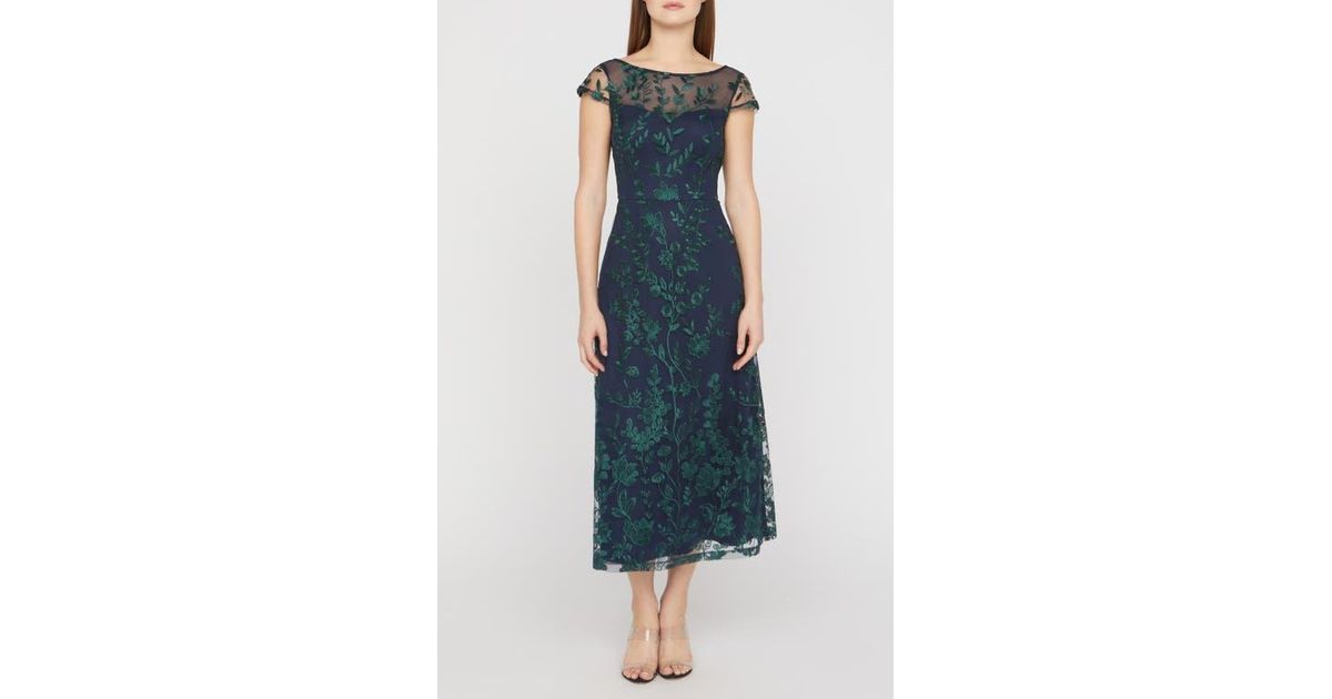 knee length dresses for ladies Meredith Floral Dress in Coral S main image 0