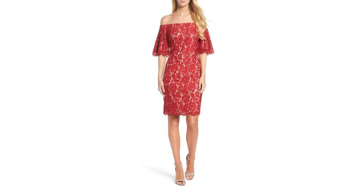 eliza j flounce lace dress
