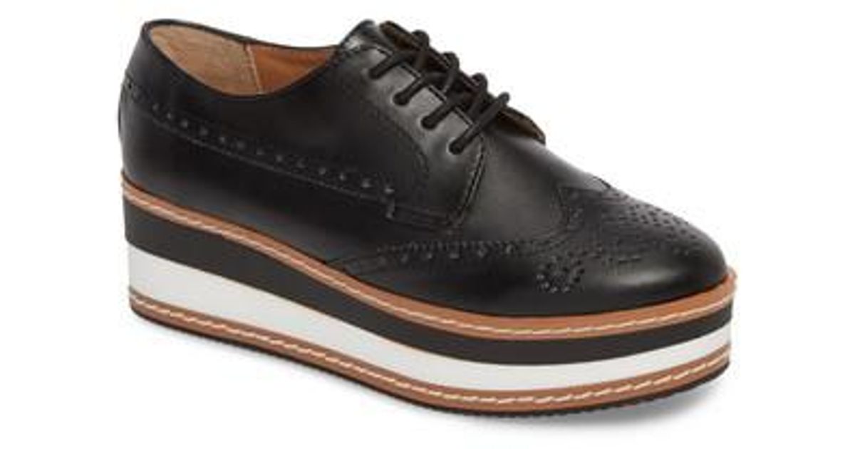 steve madden greco leather flatform shoe