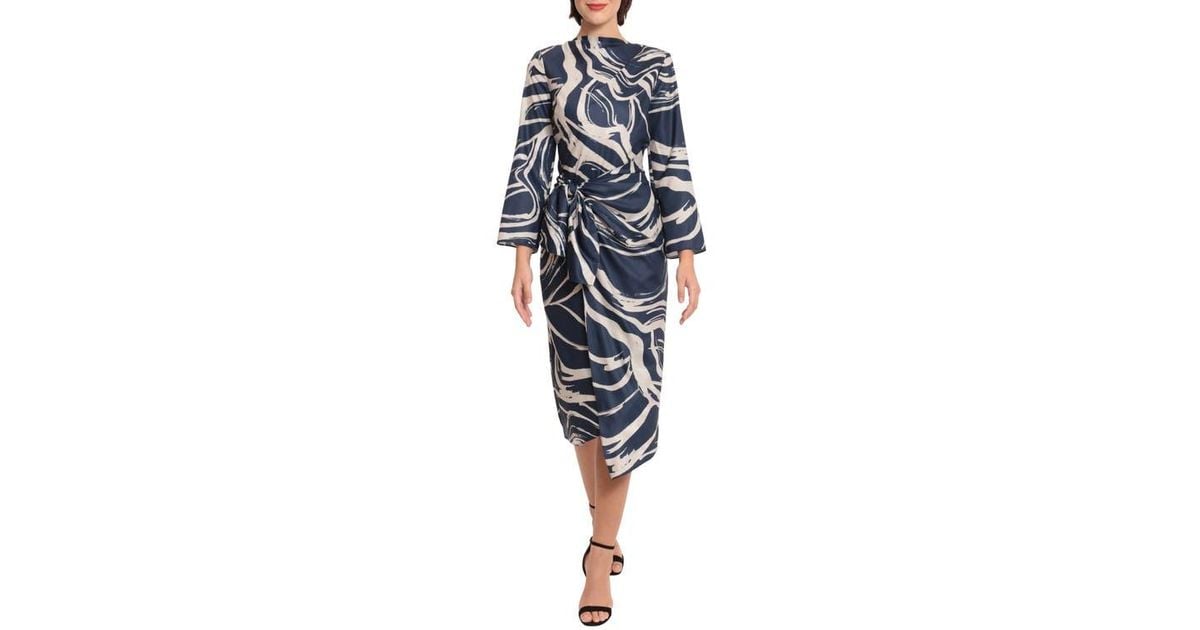 donna morgan tie neck dress