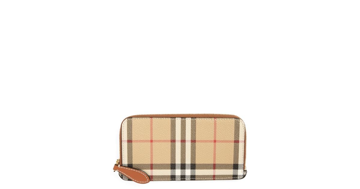 Vintage check and outlet leather continental wallet