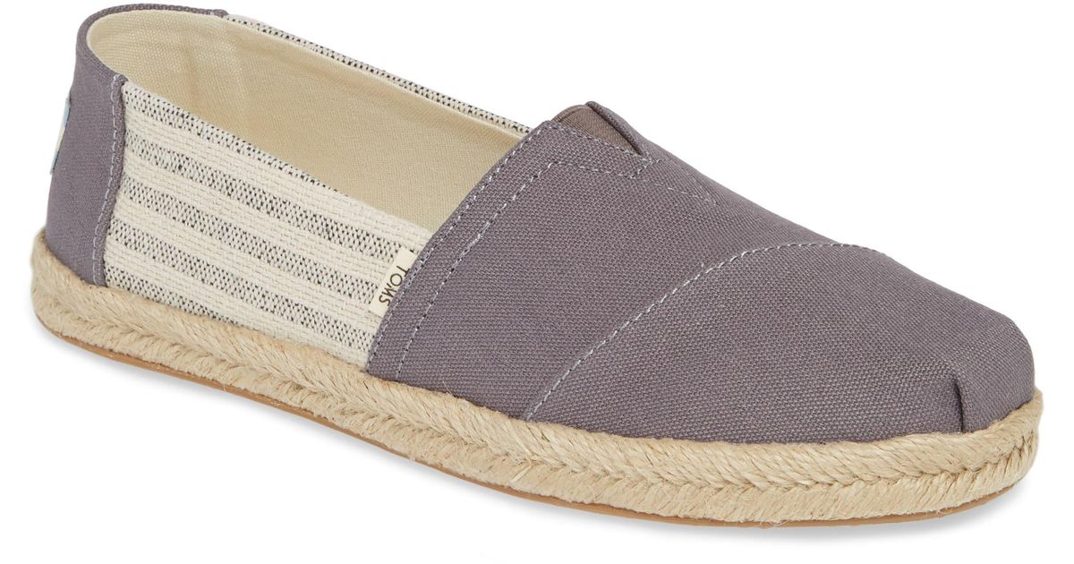 TOMS Alpargata Slip-on in Gray - Lyst