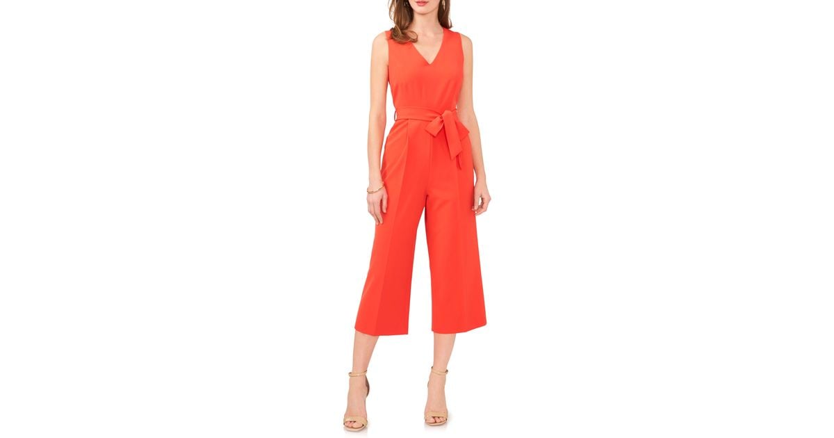Vince camuto belted crop cheap jumpsuit