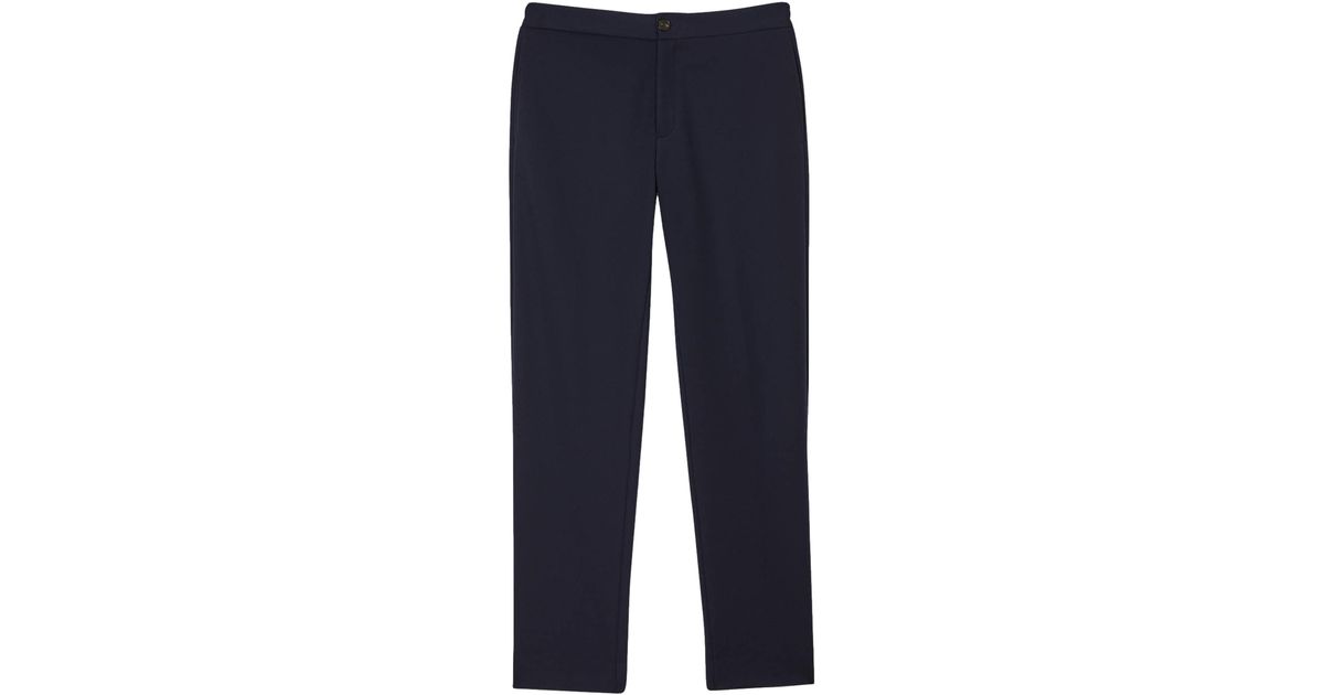 Sandro Unstructed Slim Fit Suit Trousers in Blue for Men | Lyst