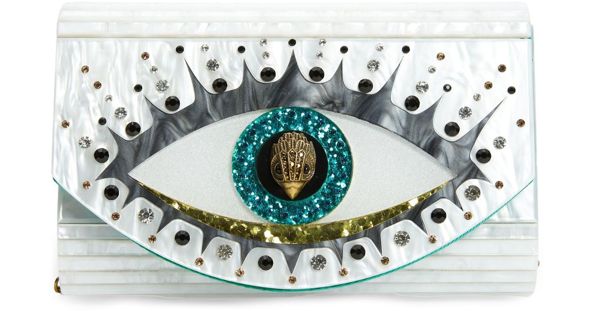 Kurt Geiger Evil Eye Crystal Clutch Lyst