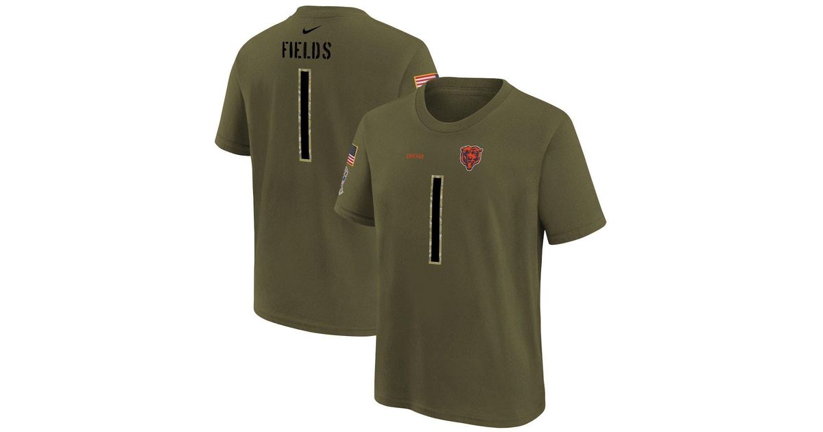Nike Youth Justin Fields Chicago Bears 2022 Salute To Service Name ...