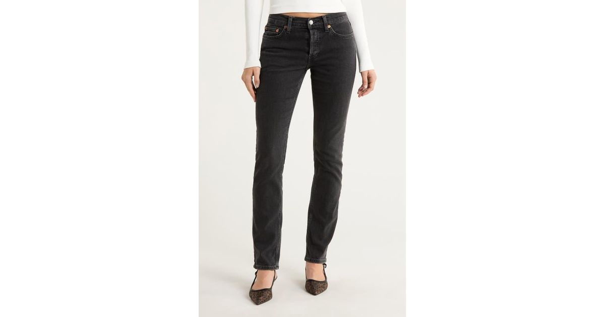 RE/DONE The Slim Cigarette Jeans in Black
