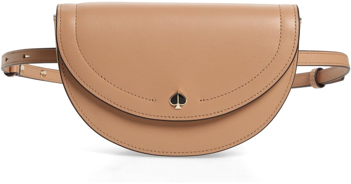 Kate Spade Small Andi Leather Belt Bag in Natural | Lyst